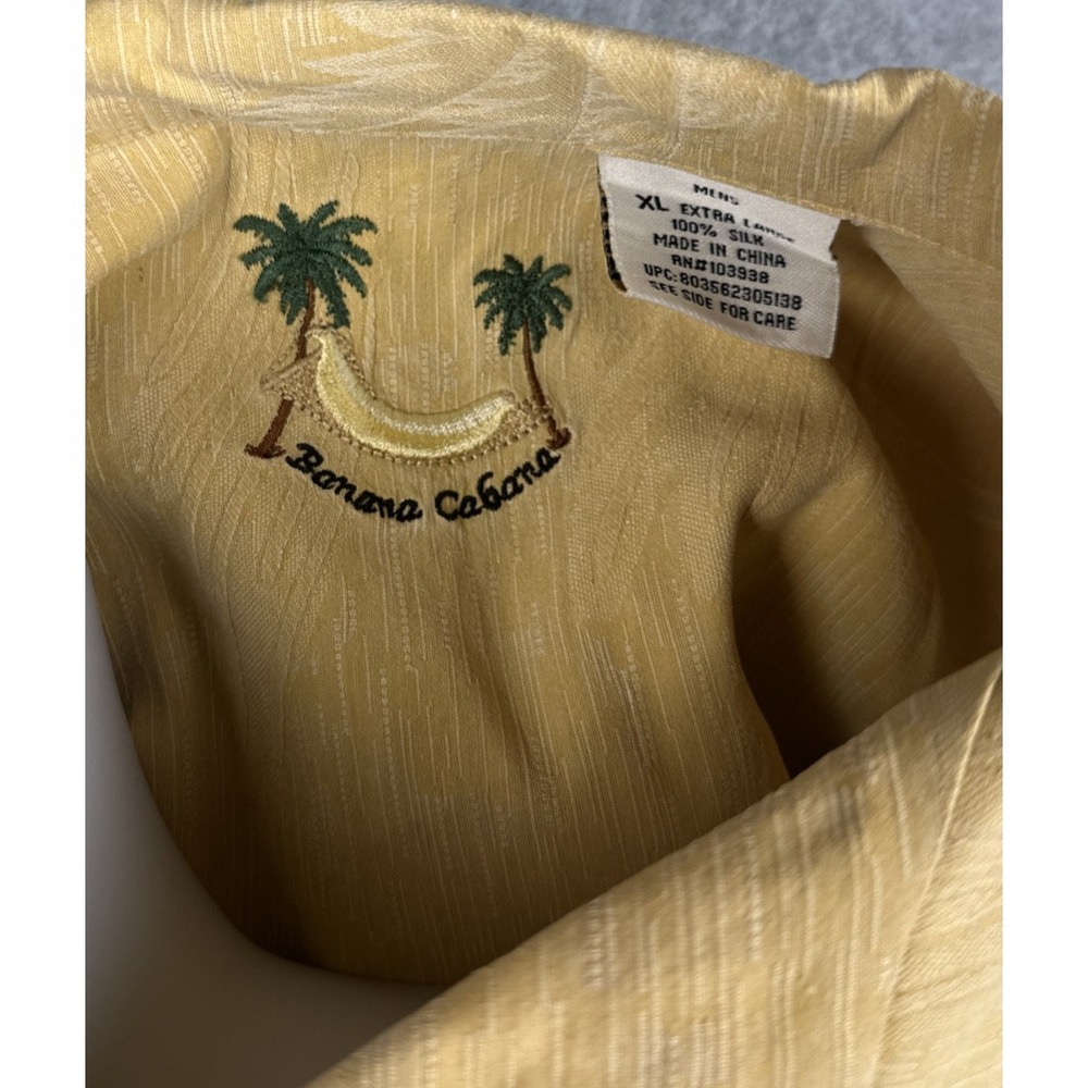 Banana Cabana Men's‎ Silk Short Sleeve Button Down Shirt Size XL - Picture 6 of 9